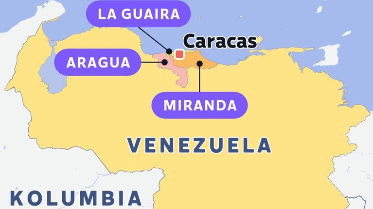 Venezuelan karttakuva.