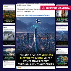 Screenshots of posts on Facebook making misleading claims about Finland.