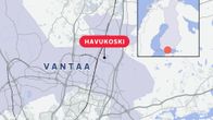 Karttakuva Havukosken kaupunginosan sijainnista Vantaalla pääkaupunkiseudulla.