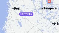 Kartta, jossa Huittinen lilalla pilleri.