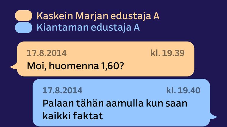 Konversation i Whatsapp.
