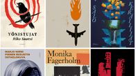 Yhdistelmäkuva, jossa näkyy kuuden kaunokirjallisuuden Finlandia-palkinnon ehdokkaana olevan kirjan kannet.