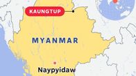 Kartta joka osoittaa Kaungtup kylän sijainnin Myanmarissa.