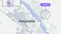 Karttagrafiikka, jossa Harjavalta ja Vinnari.