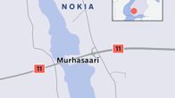 Kartta esittää Murhasaarta ja sen sijaintia Nokian läheisyydessä Pirkanmaalla.
