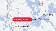 Kartta Karhunsalon sijainnista.