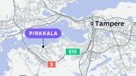 Kartta Pirkkalan sijainnista Pirkanmaalla.