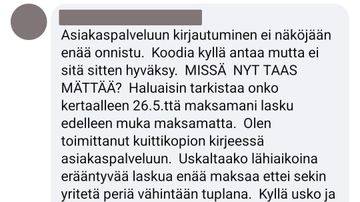 Kuvakaappaus Klarnan Facebook-sivuston kommenteista.