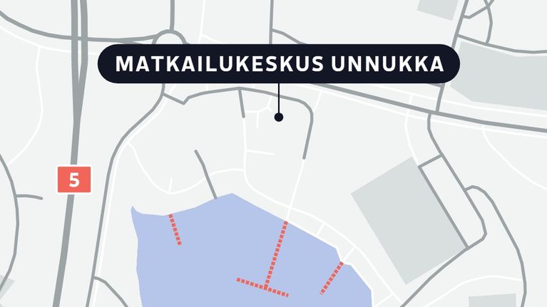 Karttaan merkitty satamaan tulevat uudet laiturit. 