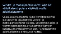 Kuvakaappaus Nordean verkkopankin virheilmoituksesta.