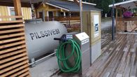 Saimaan satamissa erityisesti öljyisten pilssivesien vastaanottoverkosto on supistunut. Kuvassa pilssivesitankki.