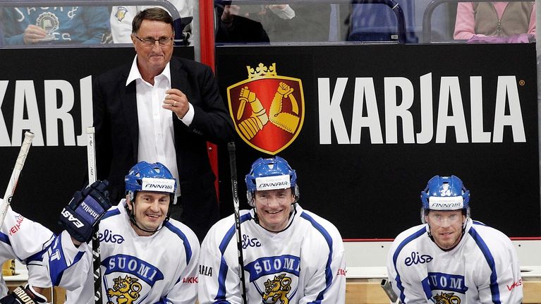 Curt Lindström, Ville Peltonen, Jere Lehtinen ja Saku Koivu.