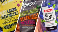 Kolme kuvaa kielisekamelskasta kaupan tuotteissa. 