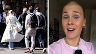 Kaksiosainen kuva. Vasemmalla nuoria kävelemässä kauemmas kamerasta, oikealla toimittaja Sara Salmi.