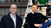 Kahden kuvan yhdistelmä. Toisessa Mikko Hyppönen seisoo Säätytalon pihalla ja katsoo kameraan. Toisessa Kimmo Halunen istuu tuolilla ja katsoo kameraan.