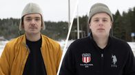 Kuvassa keltaiseen takkiin pukeutunut Simo Sojalahti ja tummansiniseen USPA-merkkiseen takkiin pukeutunut Verneri Tommiska. 