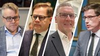 Vasemmalta kansanedustajat Peter Östman, Markus Lohi, Timo Mehtälä ja Pekka Aittakumpu.