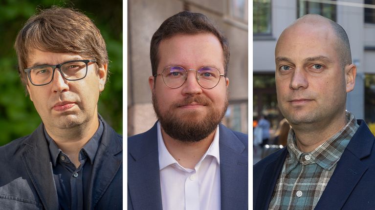 UTAK:n raportin kirjoittajat Lauri Holappa, Otto Kyyrönen ja Patrizio Lainà.