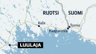 Kuvassa näkyy miten Luulaja sijoittuu Ruotsin karttaan.