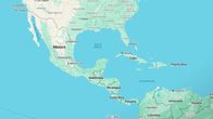 Skärmdump av amerikanska upplagan av Google maps, där texten "Gulf of Mexico" ännu syns.