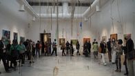 Photo shows an exhibition at Venice Biennale. 