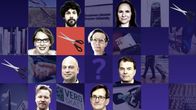Kollaasissa 8 ekonomistin kasvot, sakset ja aihekuvia meno- ja leikkauskohteista: verot, yliopisto-opinnot, bensa, hoiva.
