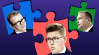 Punaisessa palapelin palassa Antti Lindtman, sinisessä Petteri Orpo ja vihreässä Antti Kaikkonen.