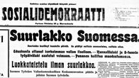 Vanhan sanomalehden otsikko.