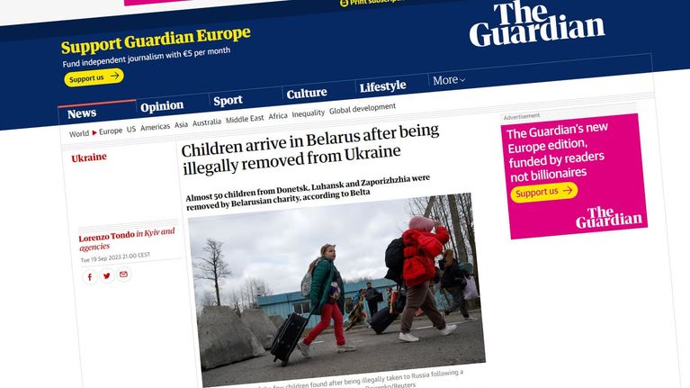 The Guardian: Ukrainalaislapsia siirretty taas pakolla Valko-Venäjälle ...