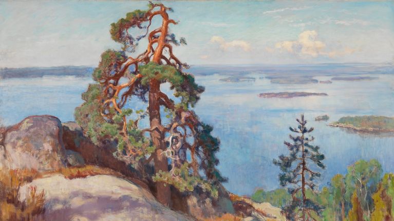 Eero Järnefeltin maalaus: Maisema Kolilta, 1928.