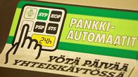 Vanhan pankkiautomaatin ohjetarra, Pankkimuseo.
