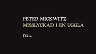 Pärmbild av Peter Mickwitz diktsamling Misslyckad i en uggla