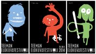 Teeman elokuvafestivaalin julisteet 2014. Suunnittelu Kirsi Kukkurainen.