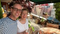 Mika Immonen ja äitinsä Laura Paloheimo New Yorkissa juhannuksena 2025.