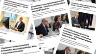  Useita lehtijuttuja Orimattilan kaupunginjohtajaan liittyvistä ajankohtaisista tapahtumista ja uutisotsikoista.
