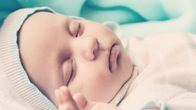Face of a sleeping infant.