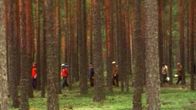 Ihmisiä metsässä
