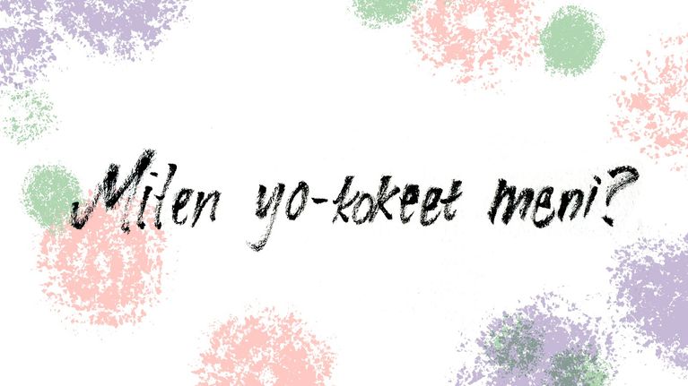 teksti "miten yo-kokeet meni?"