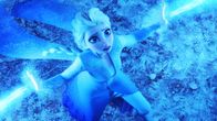 Elsa, tyttö jonka käsistä sinkoaa säteet.