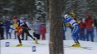 Hiihdon MM-kilpailut 2001 Lahdessa, mieshiihtäjiä vauhdissa