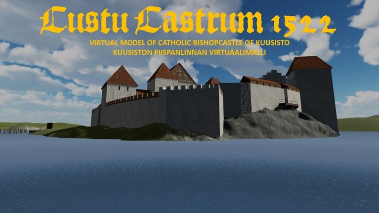 Kuusiston piispanlinnasta kertovan videoelokuvan kansikuva.