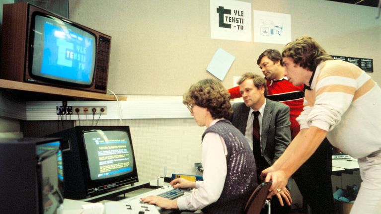 Teksti-TV:n toimitus 1980-luvulla