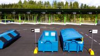 Kiertoasemalla on erilliset paikat eri jätelajikkeille, jotka on kyltitetty.