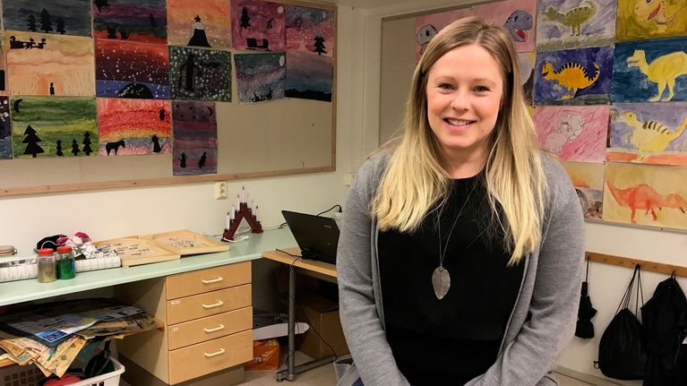 Heidi Björksten-Berg sitter på 