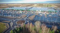 Ideapark Seinäjoella ilmasta droonilla kuvattuna.