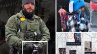 Kuvakombo jossa ICE-agentti, pidätetty lapsi ja Minneapolisin kartta.
