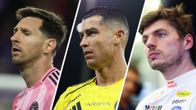Lionel Messi, Christiano Ronaldo ja Max Verstappen.