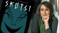 Päivi Lukkarila ja kirjan Skutsi kansi.