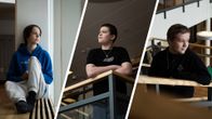 Kuvakollaasissa kolmen yläkoulun oppilaan kuvat.