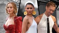 Kuvakooste jossa ovat elokuvatähdet Margot Robbie, Zendaya sekä Alexander Skarsgård erilaisissa muotiasuissa.